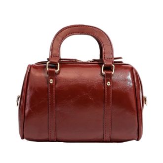 Generic Cymwer PU Leather Trendy Shoulder Bag Versatile Handbags for Women Work (Wine Red)