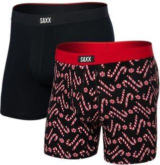 Saxx Assorted 2-Pack Vibe Xtra Soft Comfort Boxer Briefs in Mint Condition/Black at Nordstrom Rack, Size Xx-Large