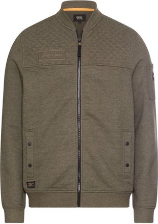 Camel Active Sweat Bomberjack - Heren - Vesten met rits - Groen - 4XL - Katoen - Hoodies & sweatvesten