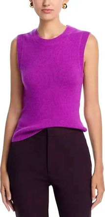 A.L.C. Ian Sleeveless Cashmere Top In Fuchsia