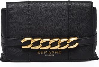Ermanno Scervino Arabella Leather Shoulder Bag With Detachable Strap And Magnetic Closure