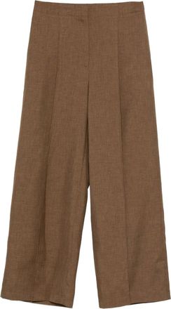 Theory Pantaloni crop con pieghe - Marrone