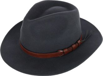Kenny K Mens Australian Wool Fedora with Leather Hatband