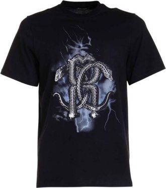 Roberto Cavalli RC Logo Print Cotton T-Shirt, Size XX-Large