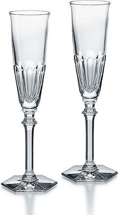 Baccarat Crystal Harcourt Eve Champagne Flute Set of 2
