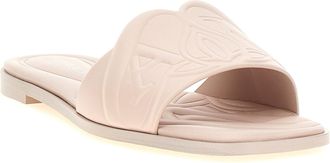 Alexander McQueen Womens Multicolor Calfskin Slides Shoe