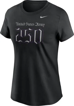 Nike Army Rivalry 250th Anniversary Nike Womens College T-Shirt in Black | W11942SST1-BLK