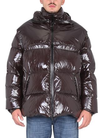 Bottega Veneta Glossy Quilted Puffer Jacket - Brown