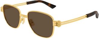 Bottega Veneta Authentieke Stijlvolle Brillen- Premium Kwaliteit! - unisex - Zonnebrillen - Geel - 51 MM - Accessoires