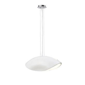 Netlighting Pasion Rectangular Pendant 4 Light E27 Gloss WhitePolished Chrome in White