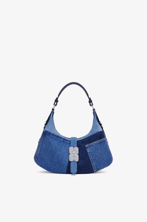Ganni Blue Small Kat Bag in Denim