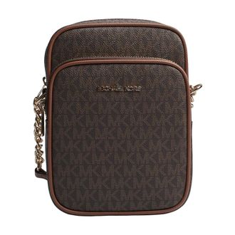 Michael Kors Tassen, Dames, Bruin, ONE Size, Polyester, Jet Set Travel Medium Crossbody Tas