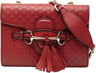 Gucci Pre-owned Womens Mini Microguccissima Emily Crossbody - Brown Leather - One Size