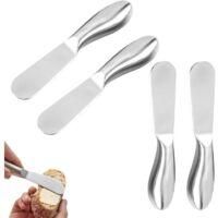 OEM Juego De 4 Cuchillos Para Mantequilla Y Queso, Cuchillo De Mantequilla De Acero Inoxidable, Utensilios De Cocina Para Cortar O Untar Mantequilla, Ques