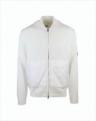C.P. Company Minimalist Zip-Up Knit Jacket With Ribbed Details