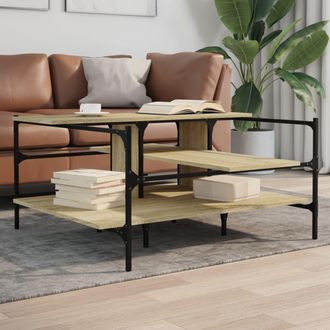 vidaXL Vidaxl - Mesa De Centro Madera Ingenier&iacute;a Roble Sonoma 100x100x48,5 Cm