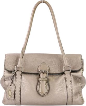 Fendi Pre-owned Handbags, female, Gray, Size: ONE SIZE Pre-owned Vintage Handbag