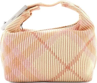 Burberry Peg Handle Bag Knit Check Fabric Mini satchel - Veelkleurig