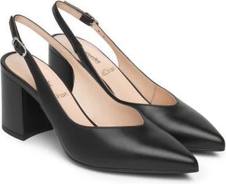 Nero Giardini Slingback Pointed Toe Pump in Black at Nordstrom, Size 10Us