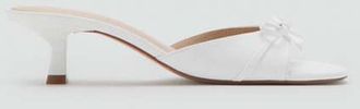 Mango Sandali tacco fiocco bianco - Donna - 35 - MANGO
