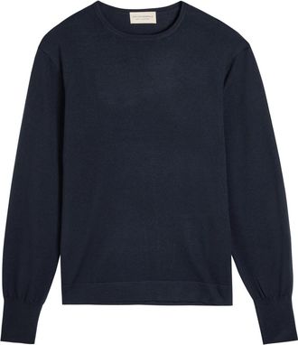 Officine Générale Knit Merino Wool Jumper - Navy - Xxl