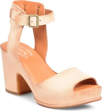 Kork-ease Stasia Ankle Strap Platform Sandal in Natural at Nordstrom, Size 10