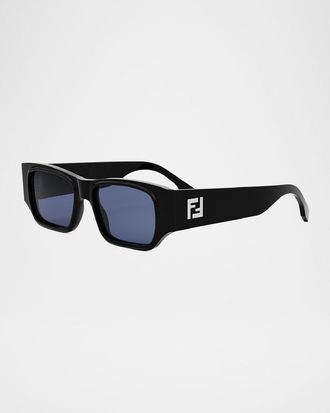Fendi Mens FF Squared Rectangle Sunglasses