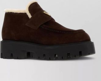 Prada leather ankle boots