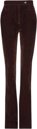 Ferragamo Straight-Leg Flock Velvet Trouser, Brand Size 46 ( US Size 12 )