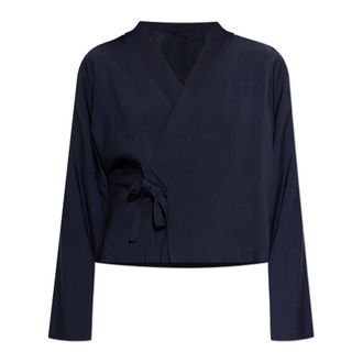 Kenzo Kimonos, female, Blue, Size: XS Logo Kimono