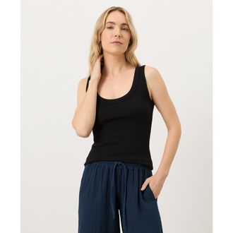 Pact Perfect Rib Scoop Neck Tank Made With Organic Cotton in Black at Nordstrom, Size Xx-Large