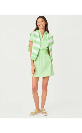 Lilly Pulitzer Upf50+ Love Active Mini Dress In Pistachio Macaron Lil Check It Gingham