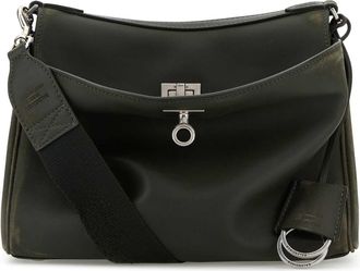 Balenciaga Dark Green Leather Small Rodeo Messenger Crossbody Bag