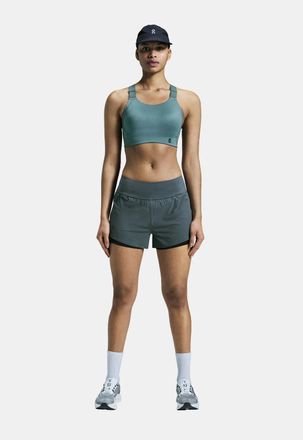 On On Running Shorts Women Stone Moisture Wicking Built-In Brief Active DSGL1267