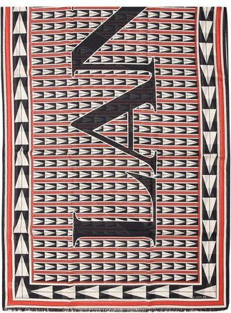 Lanvin Womens Scarf Red-Multicolor Wool Accessories