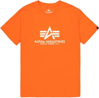 Alpha Industries T-Shirt ALPHA INDUSTRIES Basic T-Shirt BL, Herren, Gr. XXL, orange (boost orange), Obermaterial: 100% Baumwolle, Shirts T-Shirt