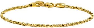 Vincero Mens Rope Chain Bracelet in Gold at Nordstrom, Size Medium