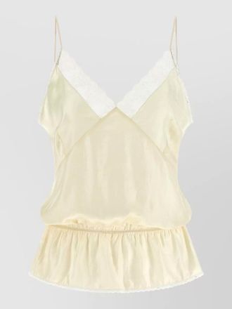 Magda Butrym 08 camisole top lace trim peplum