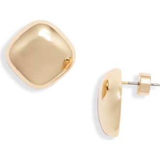 Nordstrom Puffy Square Stud Earrings in Gold at Nordstrom