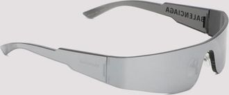Balenciaga Silver Mono Rectangle Sunglasses