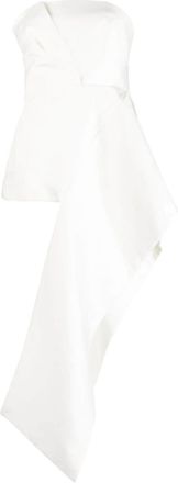 Acler Wilson asymmetric top - women - Linen/Flax/Viscose - 8 - White