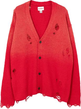 Bows & Arrows Gerafeld vest met vervaagd effect - Rood