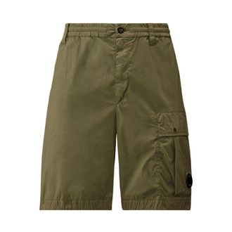 C.P. Company Casual Shorts, male, Green, Size: XL Lens Cargo Shorts