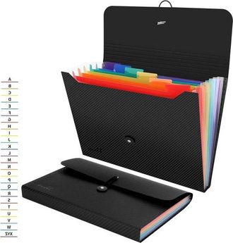 OEM Archivador Y Carpeta Expandible Con Etiquetas, Organizador De Archivos A4 Rainbow Twill, Suministros De Escritorio Port&aacute;tiles De Pl&aacute;stico