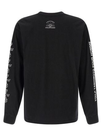 Yohji Yamamoto Logo-Print Cotton Long-Sleeve T-Shirt - Black