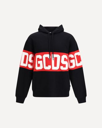 GCDS Cotton Hoodie with logo band Male XL