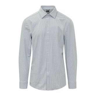 HUGO BOSS Hugo, Casual Shirts, male, Blue, Size: 2XL P-Hank-K-261 Slim-fit Shirt