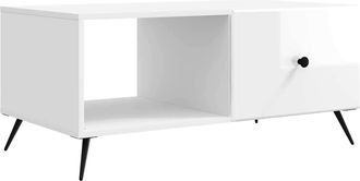 vidaXL Mesa De Caf&eacute; Brillante 90 X 50 X 40 Cm Madera De Ingenier&iacute;a Vidaxl