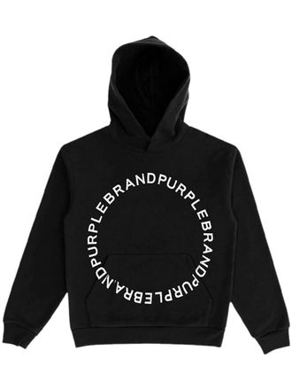 Purple Circle Wordmark hoodie - Zwart
