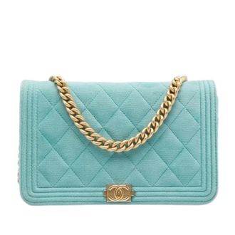 Chanel Pre-owned Wallet on Chain - Dames - Pre-owned - Blauw - Maat: ONE Size